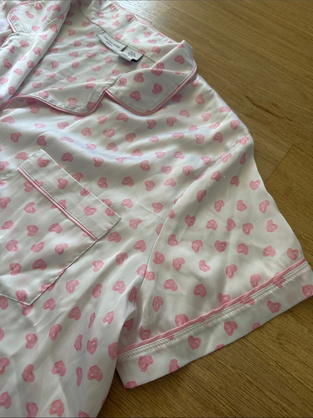 Tabitha Webb Women’s Pink Heart Printed Sleep Top & Shorts Sz XL - Picture 5 of 8